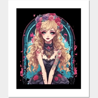 Anime Harajuku Goth Girl Posters and Art